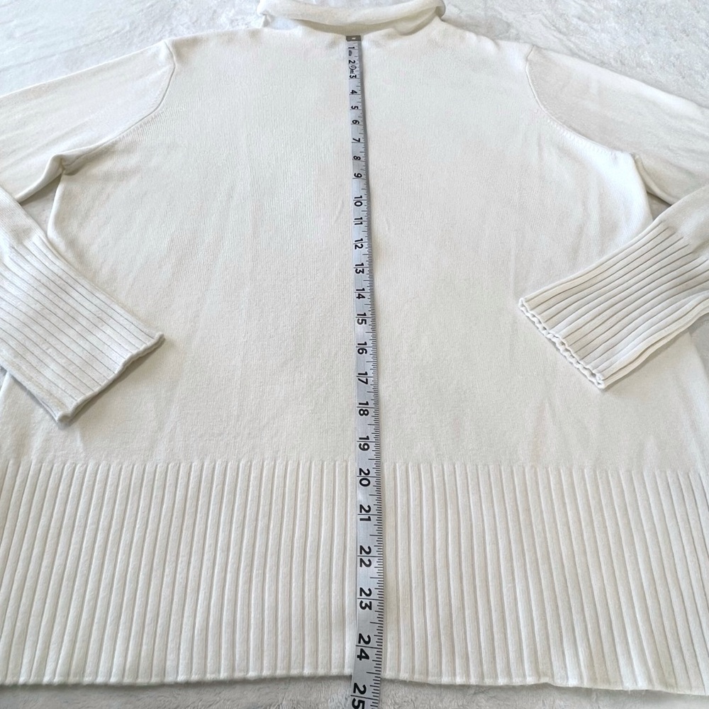 French Connection Sweater Babysoft Roll Neck Jumper Winter White Ivory XL - Picture 14 of 15